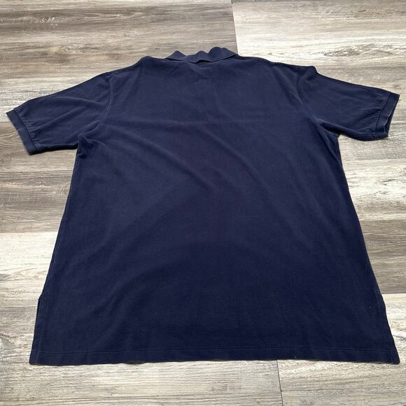 Vintage Y2K Polo Ralph Lauren Navy Blue‎ Mens 2XLT Red Pony Golf Polo Shirt EUC - Picture 3 of 8